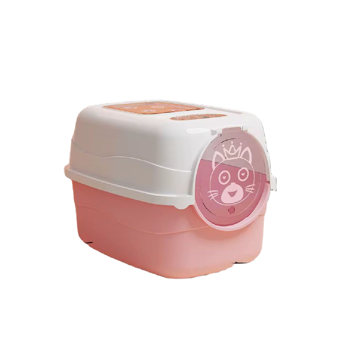 Saas Enclosd Cat Litter Box 50x35x35 CM (Pink)