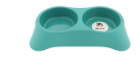 Saas Small Green 100ml Plastic Dual Pet Bowl