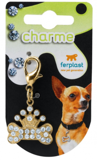 Ferplast PA6511 Dog Collar Tags (Assorted), 2.3x2.5x H 3.9cm