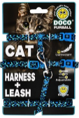 DOCO Furball Blue Adjustable Cat Harness & Leash