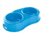 Georplast Small Blue 2x200ml Dual Plastic Pet Bowl