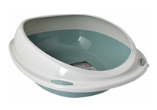Georplast Light Blue & White Cat Litter Tray with Rim (45x36x15.5cm)