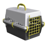 Georplast Gray & Lime Green Pet Carrier Crate (50x33x32cm)
