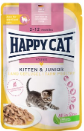 Happy Cat Wet Food with Farm Poultry in Sauce for Kittens & Junior Cats (2-12 Months)
