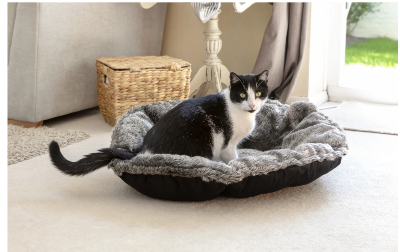Mikki Cat Luxury Magic Pet Bed Pillow - Charcoal