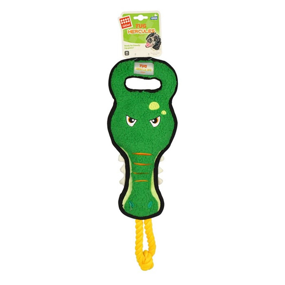 GiGwi Tug Hercules Squeaker Inside Dog Toy ‰ÛÒ Crocodile