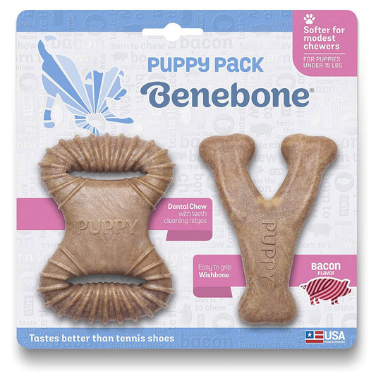 Benebone Puppy 2-Pack Dental Chew/Wishbone (Tiny) ‰ÛÒ Bacon