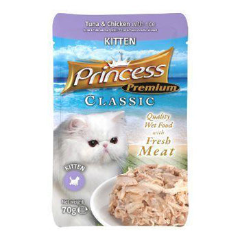 Princess Pouch 70G Tuna/Chick/Rice Kitten