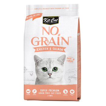 كيت كات دجاج وسلمون بدون حبوب 10 كجم 