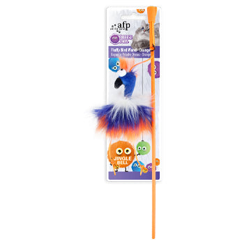 Furry Ball - Fluffy Bird Wand - Orange