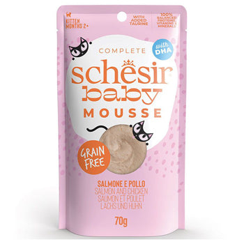 Schesir Baby with Salmon and Chicken in Mousse Kitten Food Pouch - 70 g