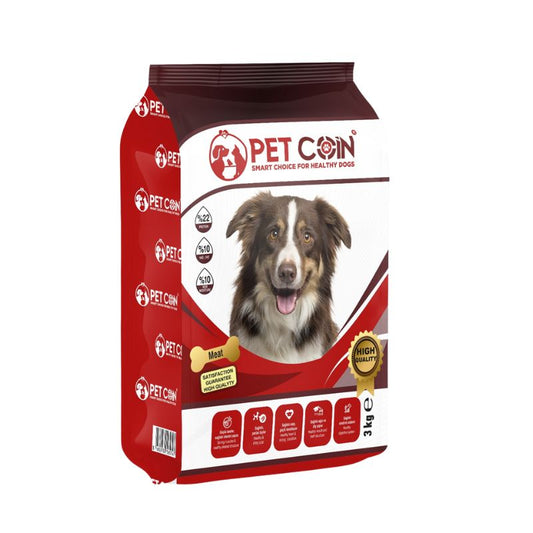 Petcoin Dog Food for Adult Dog - Beef (Meat) -3kg