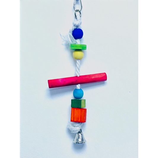 Pets Club Natural Wooden Bird Toy H-32 Cm, W-13 Cm