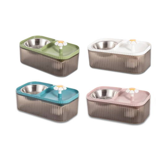 Saas Cat Bowls With Water Fountain Feeder 3L