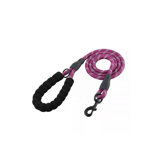 Dog Round Leash L 1.2x150 Cm (Purple)
