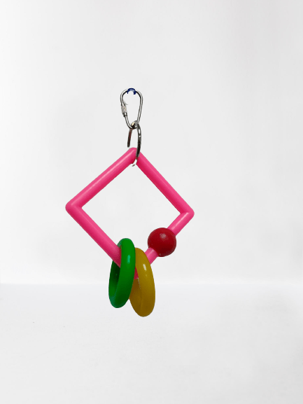 Pets Club Plastic Bird Toy With Bell H-15 Cm, W 10 Cm