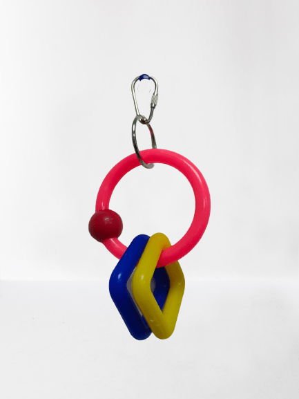 Pets Club Plastic Bird Toy With Bell H-15 Cm, W 10 Cm