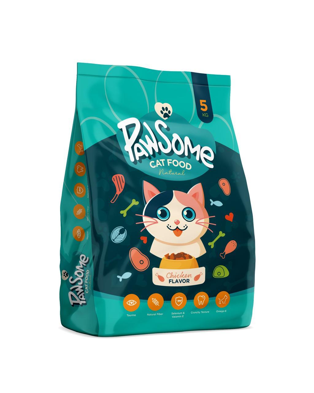 Pawsome Dry Cat Food Chicken 5kg