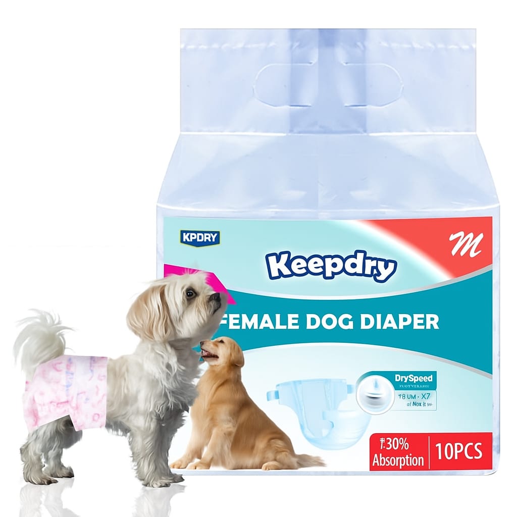 Keep Dry Famle Dog Diaper (Medium)