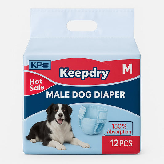 Keep Dry Male Dog Diaper (Medium)
