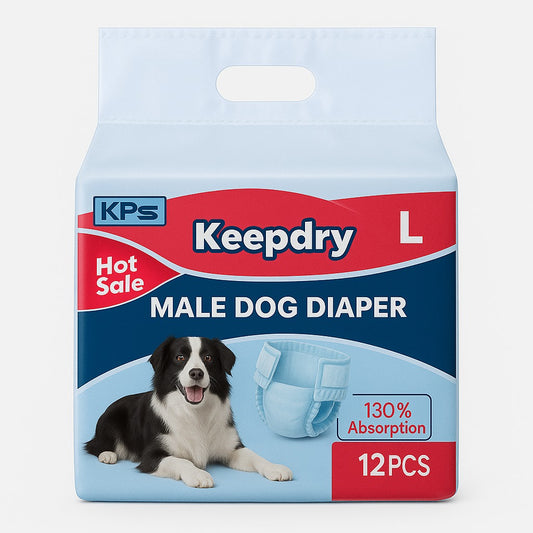 Keep Dry Male Dog Diaper (Large)