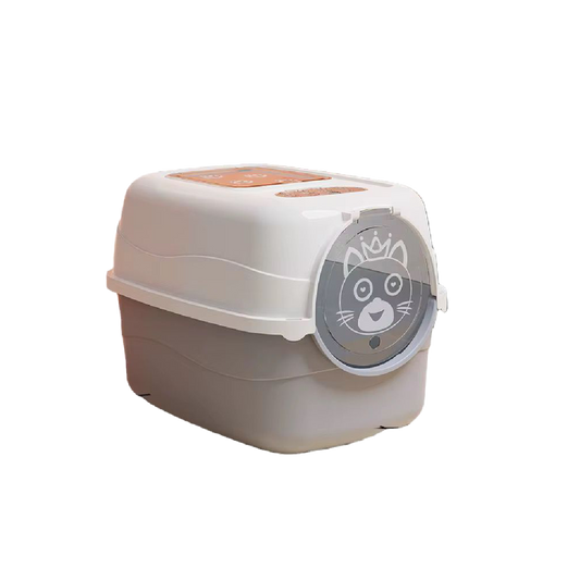 Saas Enclosd Cat Litter Box 50x35x35 CM (Gray)