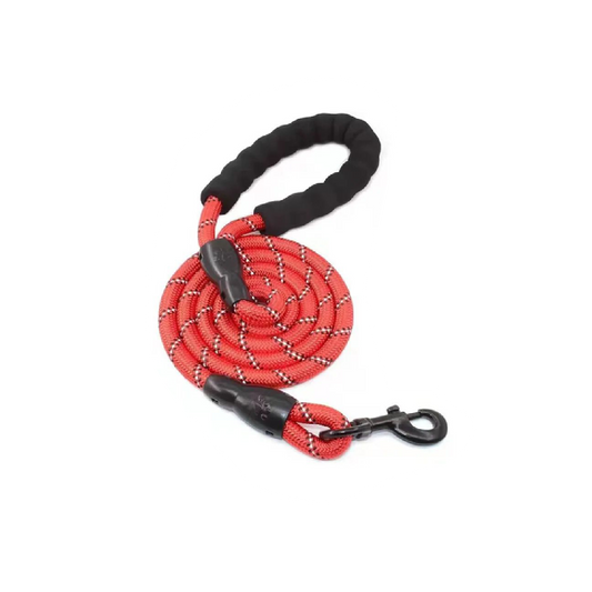 Dog Round Leash XL 1.5x150 Cm (Red Black)