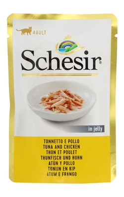 Schesir Wet Food with Chicken & Tuna in Jelly for Adult Cats 85 gr