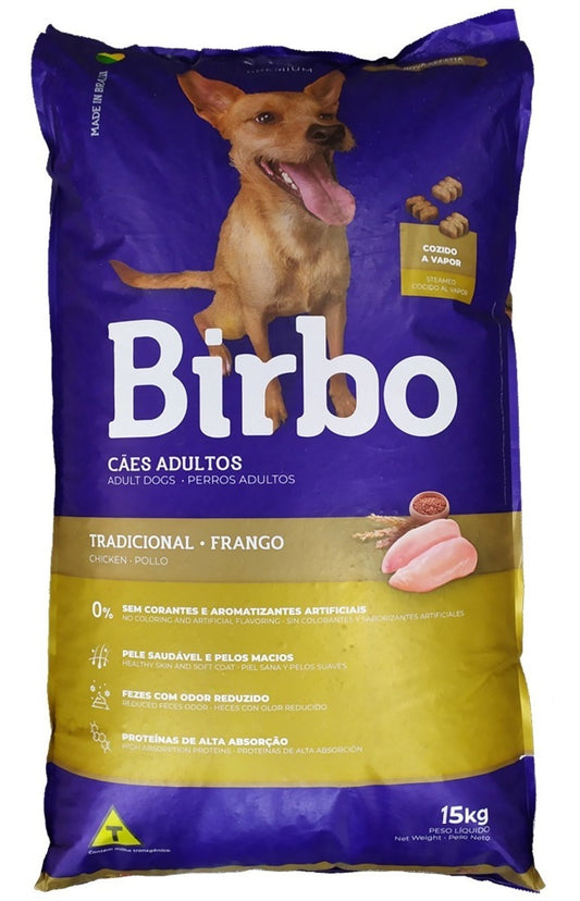 طعام الكلاب Birbo - بنكهة الدجاج التقليدية - الكلاب البالغة 15 كجم معروض للبيع في Americanas