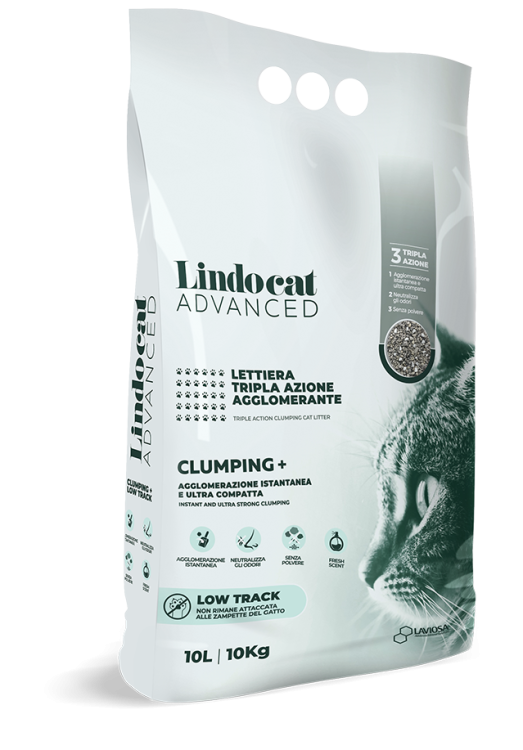Natural Bentonite Lindocat Advanced Clumping + Low Track (Fragrance-free) 10 L