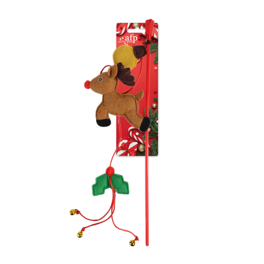Flying Reindeer Cat Wand