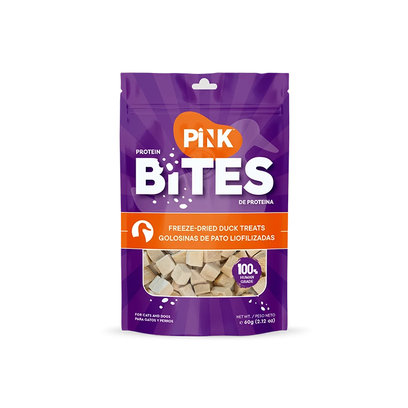 Pink Bites cats and dogs treat Freeze-dried Duck Recipe 60g