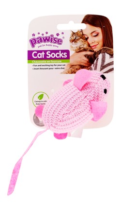 Pawise Pink Mouse Plush Catnip Toy