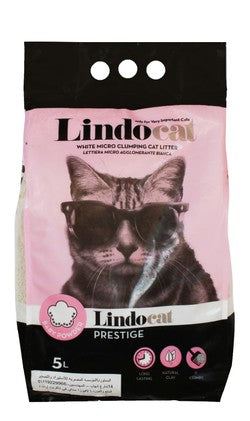 Lindocat Prestige White Micro Clumping Cat Litter Baby Powder Scent