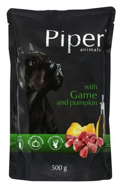 طعام رطب من Piper Animals مع لحوم الطرائد واليقطين للكلاب البالغة