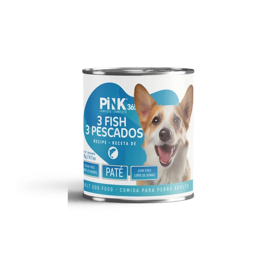Pink 365 Completed Canned Dog Food – 3 Fish Recipe (400g)