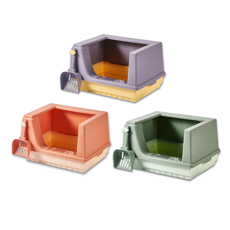 Semi Enclosed Cat Litter Box L 41*30*31cm