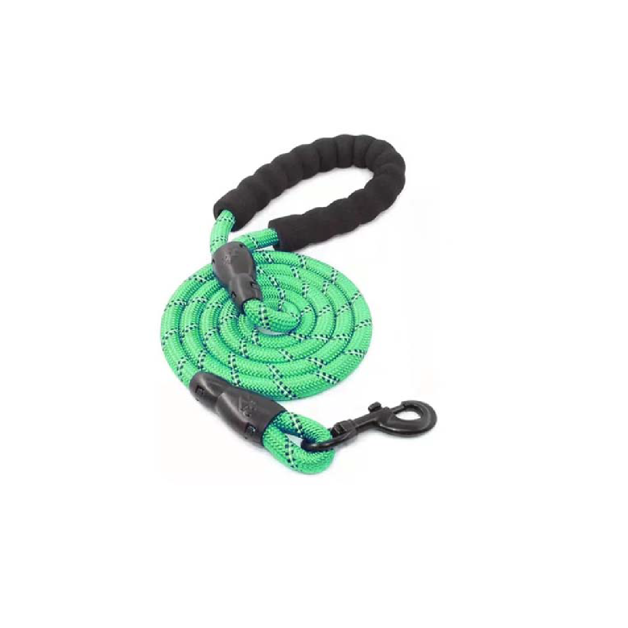 Dog Round Leash L 1.2x150 Cm (Black Green)