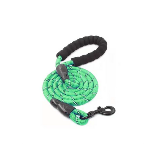 Dog Round Leash L 1.2x150 Cm (Black Green)