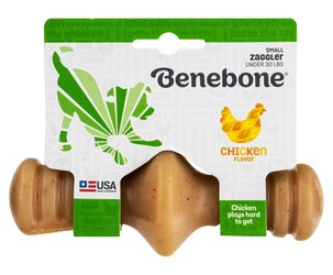 Benebone Zaggler Small Beige Chew Toy Chicken Flavor for Dogs (Up to 13kg)
