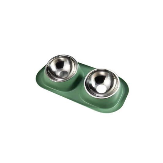 Saas Dual Pets Bowls With Steel 40X23X8Cm 1907