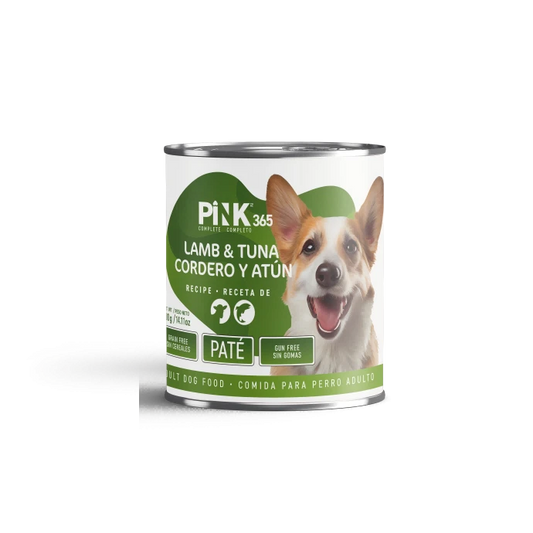 Pink 365 Completed Canned Dog Food – Lamb & Tuna Recipe (400g)