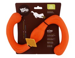 West Paw Zogoflex Bumi Large Orange S Shaped Tug Dog Toy