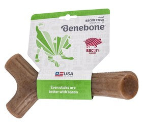 Benebone Giant Brown Stick Chew Toy Bacon Flavor for Dogs (Up to 54kg)