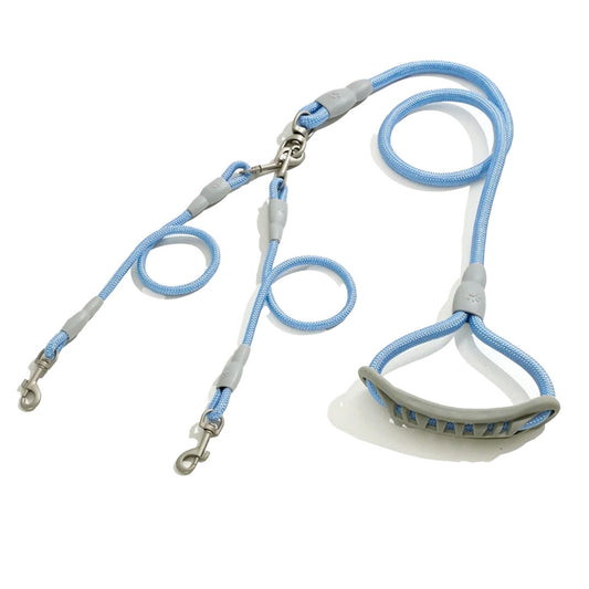 SAAS DOG ONE DRAG TWO LEASHES BLUE S 150 (1.0 +0.6) M 150 (1.2 +0.8)