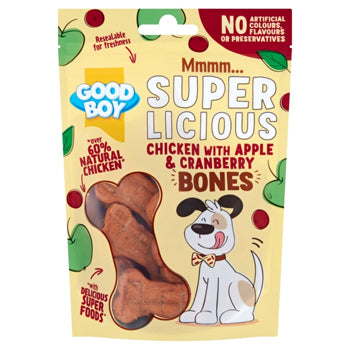 Goodboy Super Licious Chicken with Apple & Cranberry Bones 100g