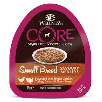 Wellness Core Small Breed Dog Chicken, Turkey, Carrots & Green Beans 85g