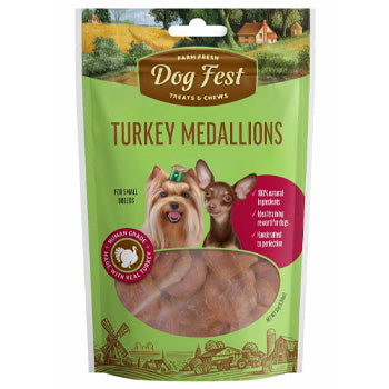 Dog Fest Turkey Medallions For Small Breeds