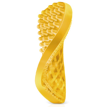 Pet+Me Medium Silicone Brush For Short Or Silky Longhair Dog - Yellow