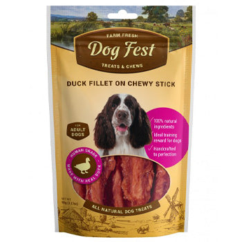 Dog Fest Duck Fillet On A Chewy Stick For Adult Dogs - 90g
